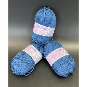 Sadnes Yarn Norway 3 Skiens of Mandarin Soft Blue 065 Cotton